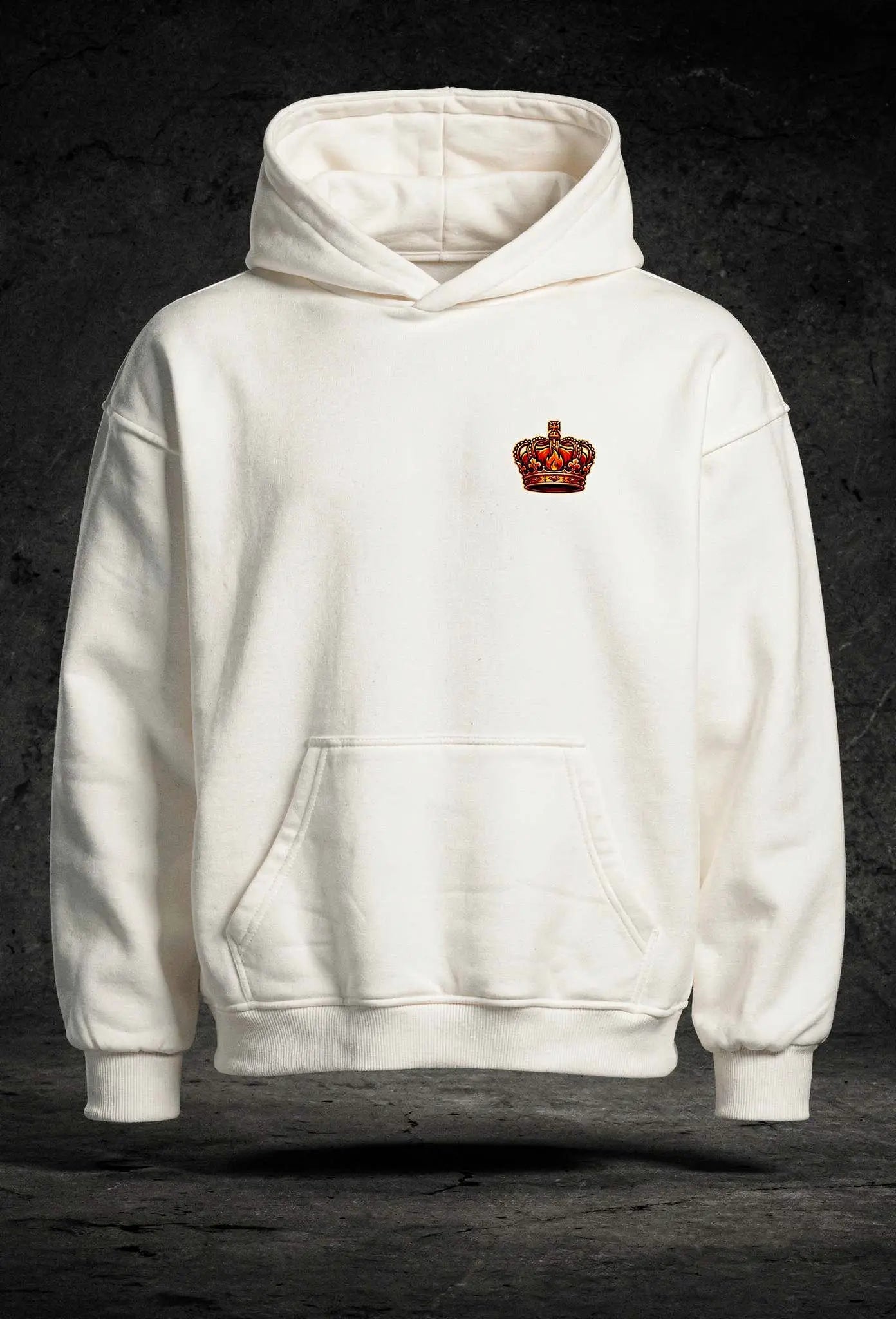 Faith Hoodie Weiß – Vorderansicht – Christlicher Oversized Hoodie von FirstChojce