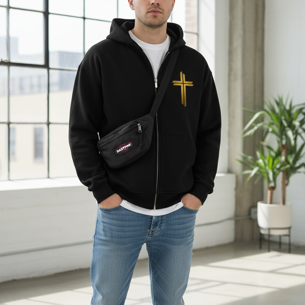 Golden Cross Zipper