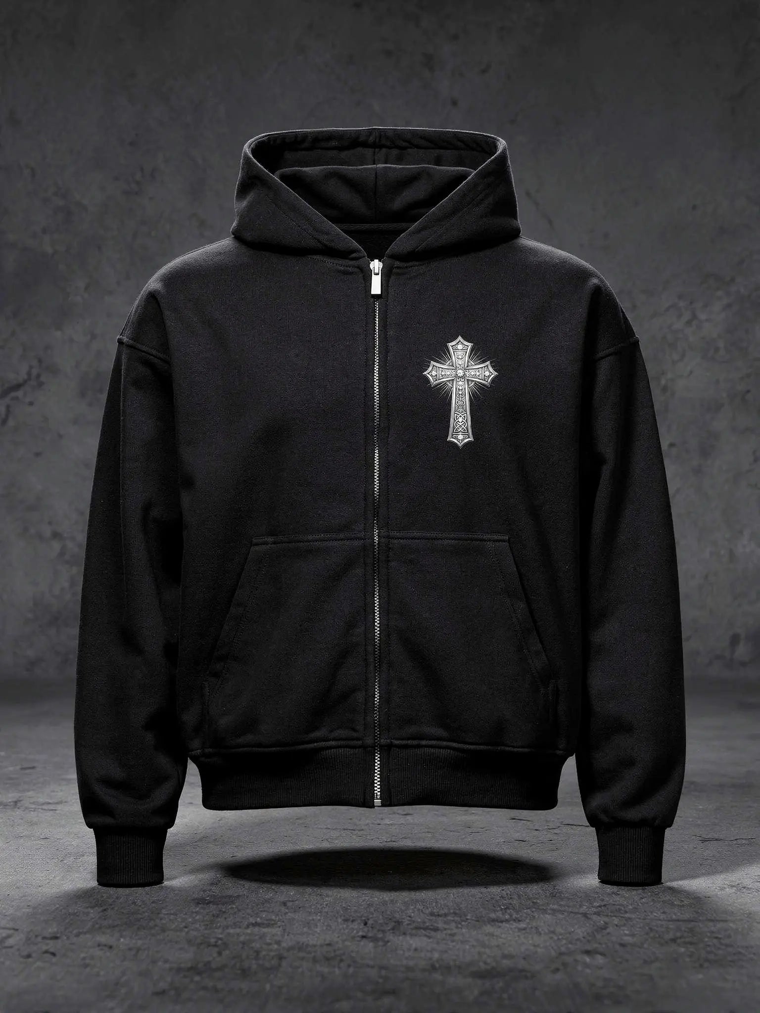 Silver Cross Zipper