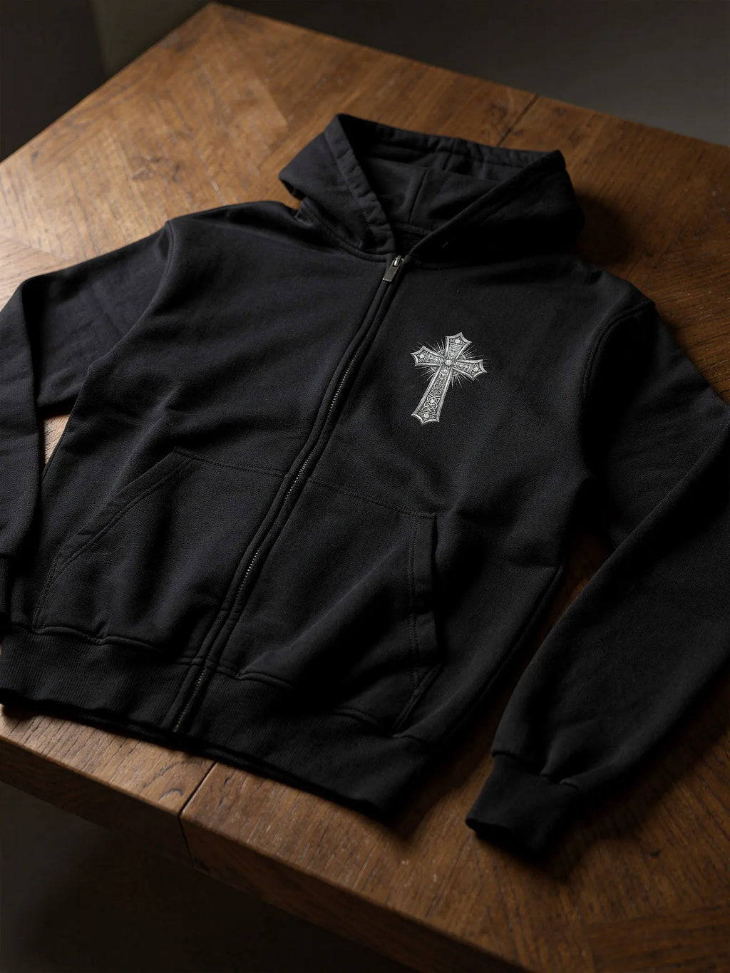 Silver Cross Zipper
